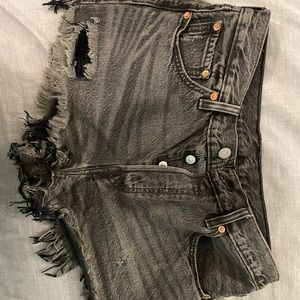 Levi’s 501 black jean shorts